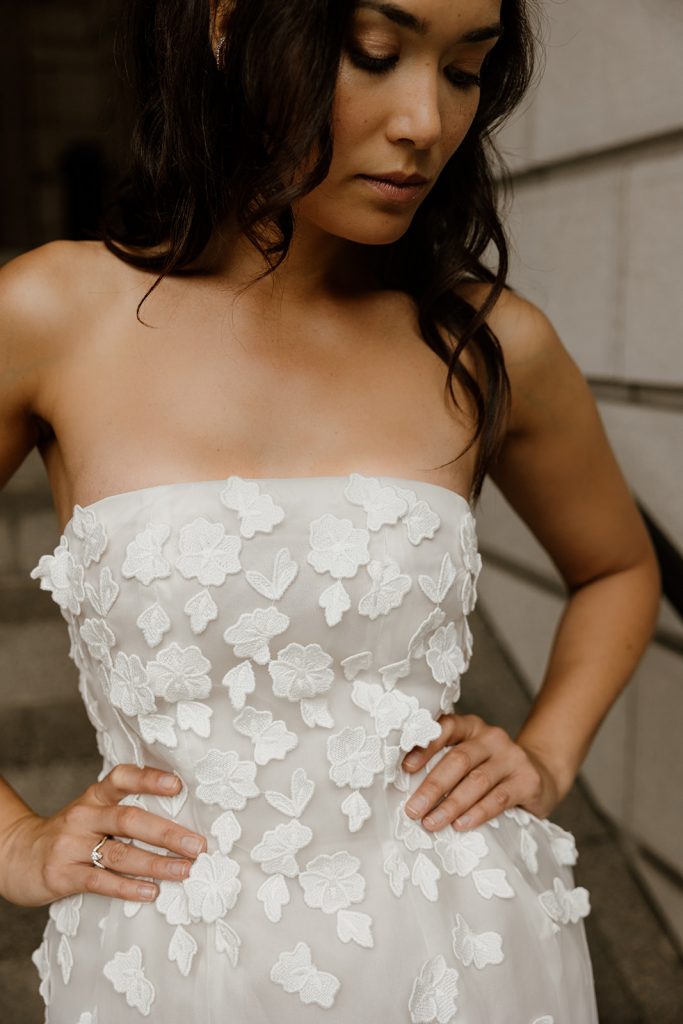 Robe de mariée Lily Maite Bailleul Masterpiece 2025 mariage civil détail bustier