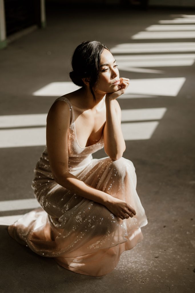 Robe de soirée Columbia en sequins Maite Bailleul Scénario 2024