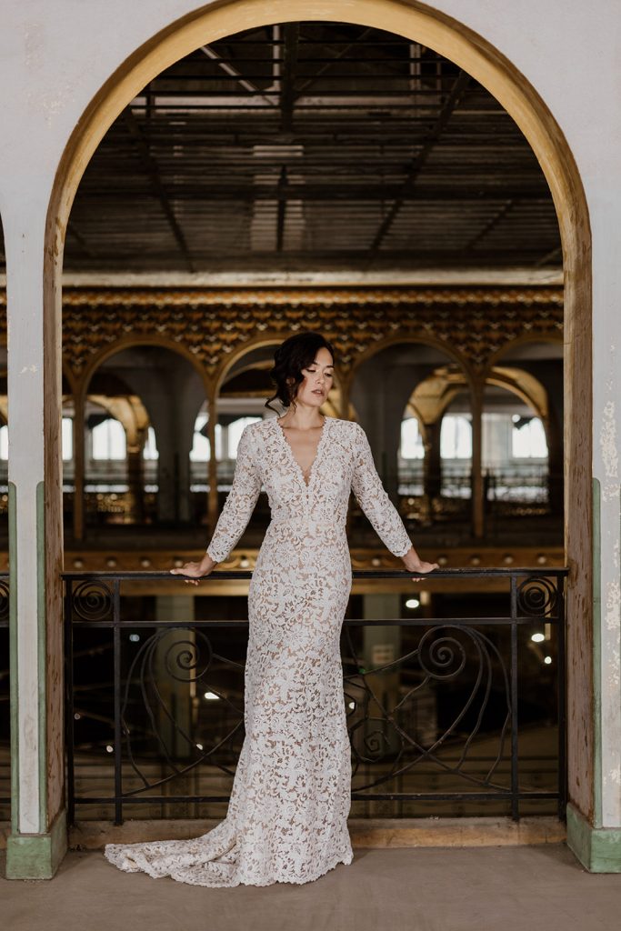 Robe de mariée IRENE Maite Bailleul 2024 dentelle guipure coupe sirène